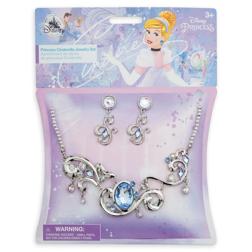 Cencienta Cinderela Set Joyas Collar Y Aretes  Disney Store