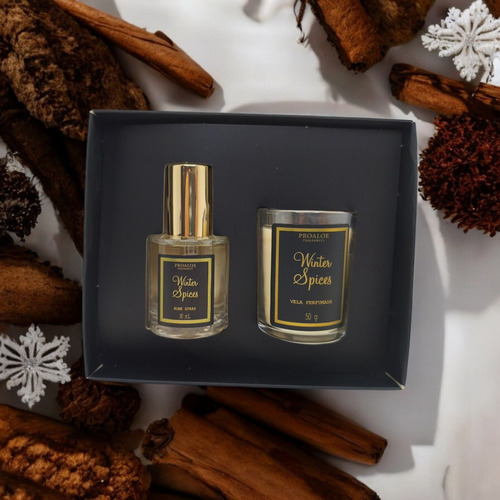 Kit Home Spray Winter Spices + Vela Aromática
