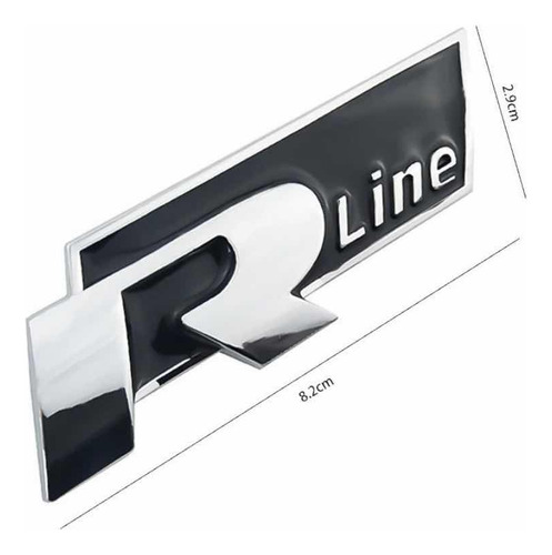 Emblema R Line Negro Frontal Apernado