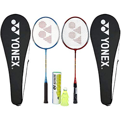 Yonex Gr 303f Aluminum Strung Badminton Racquet (blue/red)