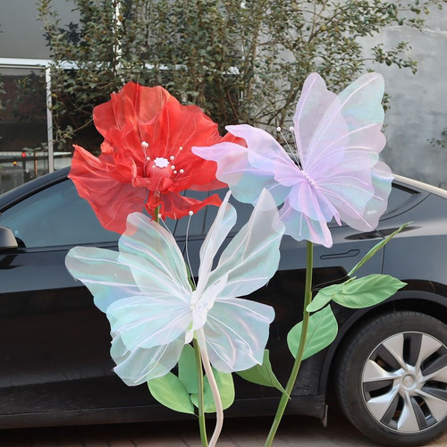 Mariposa Artificial De Hilo De Seda 3d Para Exteriores