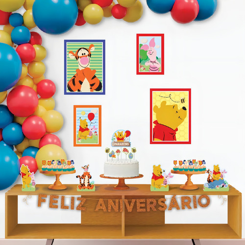 Kit Festa Fácil Ursinho Pooh Decoração De Aniversário