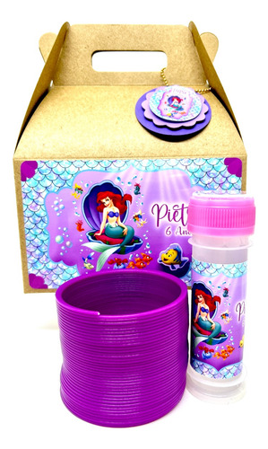 Lembrancinha Personalizada Brinquedos Maletinha Ariel 16un