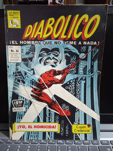 La Prensa Marvel Comic Diabólico  Número 44 Vintage Español