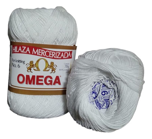 Hilaza Omega #6, Algodón Mercerizado Dos Cajas 8pzas