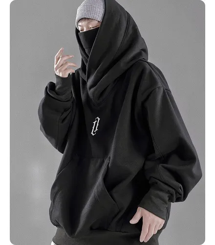 B Emo Alt Techwear - Sudadera Con Capucha Y Cuello Alto Para