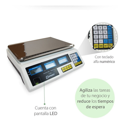 Báscula Comercial Stay Elit Recargable Hasta 40kg Negocio