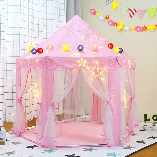 Tienda Infantil Carpa Castillo Casita Portátil Para Niñas Rosa