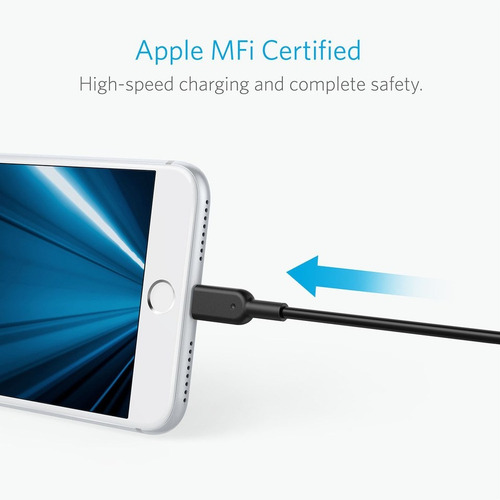 Cabo Lightning Anker Powerline || 1,8 Metros - Preto Preto