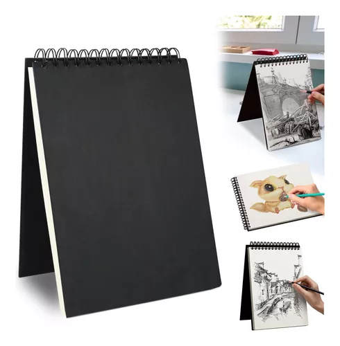 Cuaderno de papel negro, Bloc de notas, boceto, grafiti, cuaderno