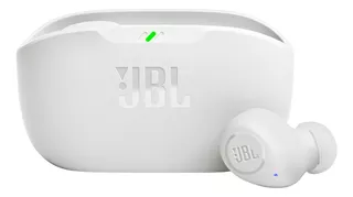 Auriculares in-ear inalámbricos JBL Wave Buds blanco con luz LED