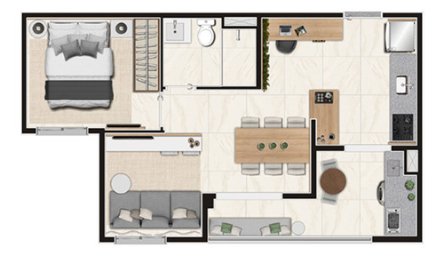 Repasse Apartamento Na Planta 43m Ton Bosque Maia Guarulhos 1 Dorm C/ Sala Ampliada C/ Opção De Fazer 2 Dorms, 1 Vaga + Planejados - Oportunidade, Aceito Carro (quase Pronto) Entrada + Financiamento