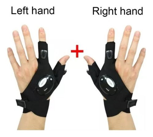Guantes De Pesca Impermeables Con Linterna Led, Luz Nocturna