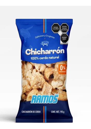 2 Bolsas Chicharrón Botanero Ramos 115gr C/u