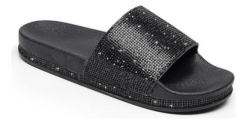 Zapatillas Estilo Diamantes De Imitación Y Sandalias De Suel