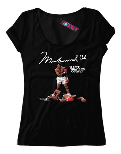 Remera Mujer Mohamed Ali Box Don´t Count 1 Dtg Premium