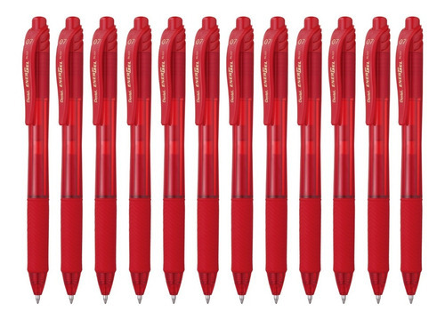 Bolígrafo Retráctil Pentel Energel-x Bl107 Tinta Gel Líquida Color de la tinta Rojo