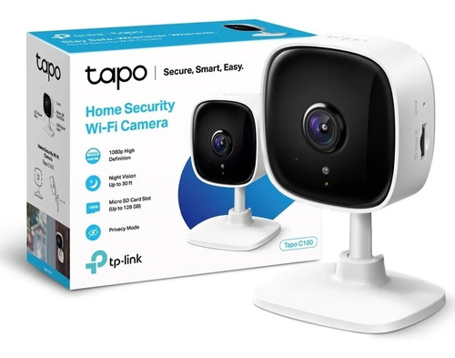 Camara Ip Wi Fi Tp Link Tapo C100 Hd 1080p + Vision Nocturna