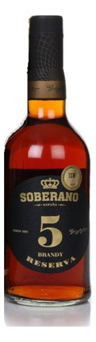 Brandy Soberano 5 Años Reserva Español X700ml