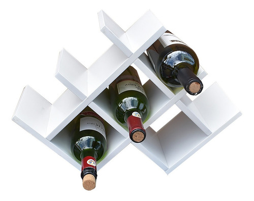 Cava Porta Botellas De Madera Practica Y Moderna Hogare Color C8 - Blanca