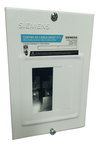 Centro De Carga Qp/qt 2p 70a 2f 3h White Siemens T02ml2070fw