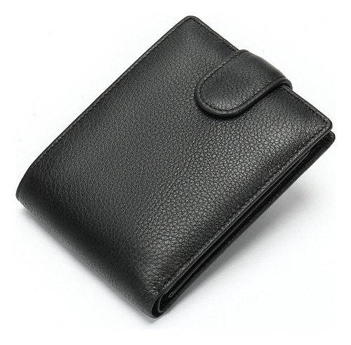 Cartera Portátil Con Estilo Para Hombre Color Negro