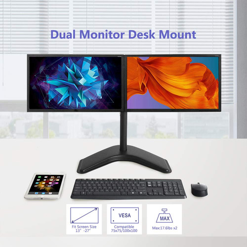 Soporte Escritorio Para Monitor Doble Lcd Pantalla 23 24 27 