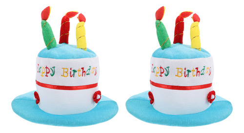 Sombrero De Felpa Para Tarta De Cumpleaños, 2 Unidades