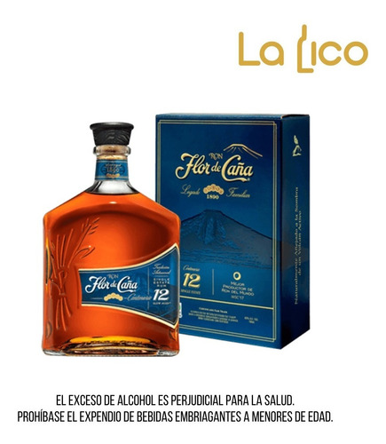 Ron Flor De Caña Centenario 12 Años 750 - mL a $248