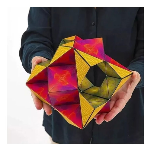 Cubo Mágico Antiestrés 72 Formas Figuras Diferente Magnético Multicolor
