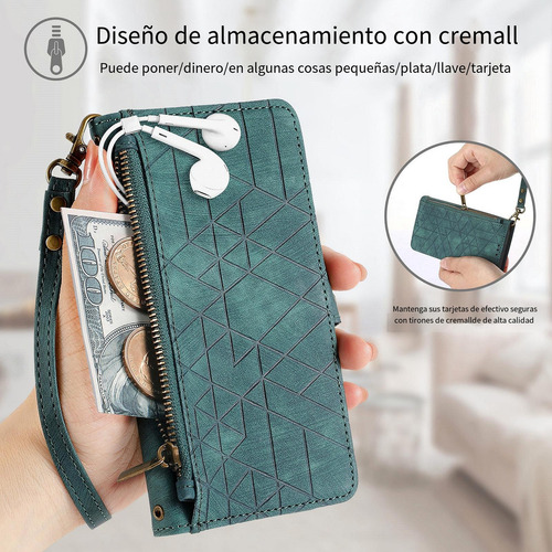 Funda Para Samsung Galaxy A05/a05s/a12 5g, Pulsera De Piel Con Cremallera, A Prueba De Golpes, Funda Protectora