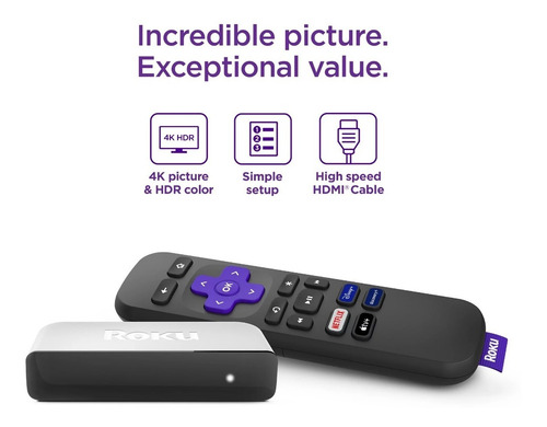 Imagen 2 de 9 de Roku Premier 3920r Smart Tv 4k Hdr Hdmi Netflix Streaming