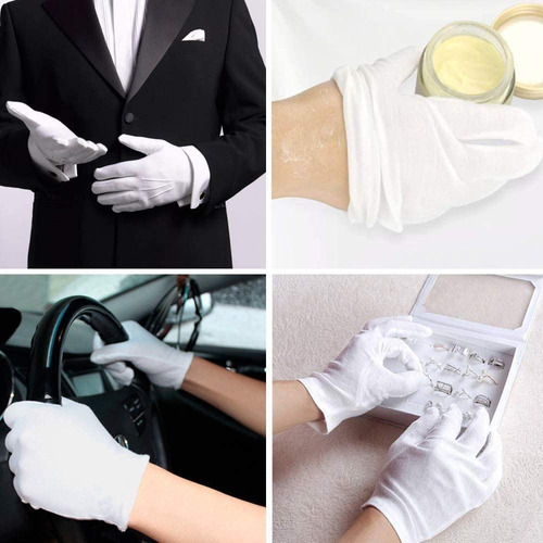 ** 10pz Guantes Blanco De Algodón For Monedas, Joyería,