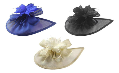 Mesh Fascinator Hat Mujeres Elegante Flor Pinza Para El