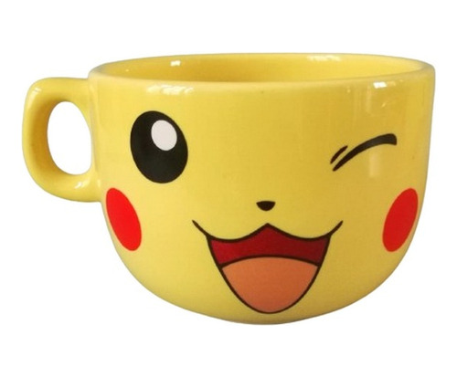 Taza Pikachu, Pokemon, Cerámica. Vorealis Arte Decorativo