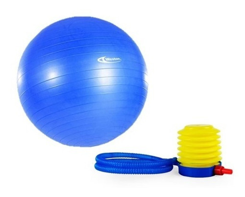 Pelota De Yoga Weston Azul Y Rosado 55 Cm