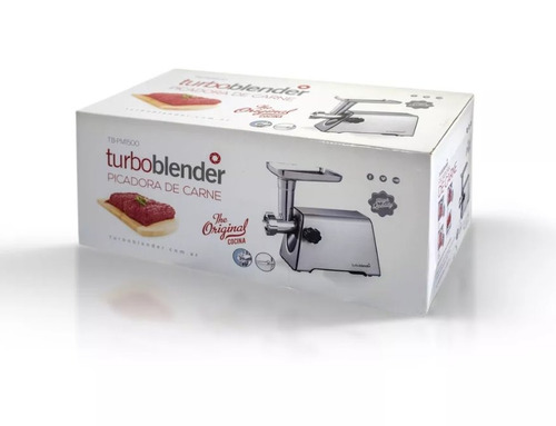 Imagen 4 de 5 de Picadora De Carne Turboblender 3 Discos + Embudo P/ Embutir