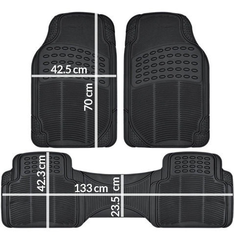 Imagen 2 de 10 de Cubre Alfombra Pesada Universal 3 Piezas Auto Camioneta 4x4