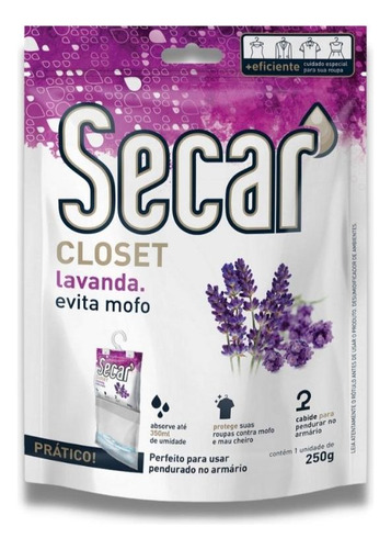 Anti Mofo Secar Original Closet Cheirinho Lavanda 250g 