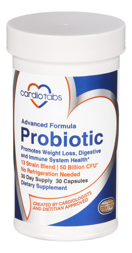 Cardiotabs Advanced Probiotic W/ 50 Billion Cfu Per Serving,