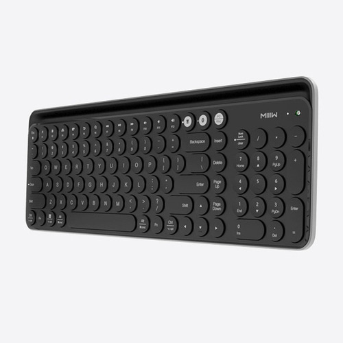 Imagen 3 de 6 de Teclado Inalámbrico Dual Mode Miiw Bluetooth Negro Cuotas