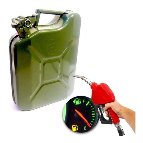 Bidón P/combustible De Chapa 10 Litros C/traba Verde 