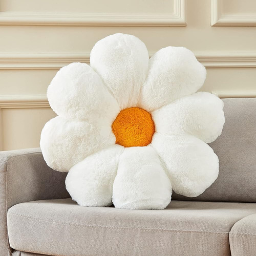 Ailive 21.6in Almohada De Flores Blancas Cojín De Almohada D