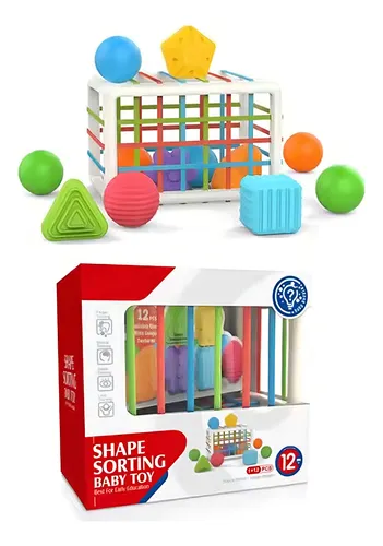 Juego Caja Didáctica Estimulación Motriz +12 Pz Bebé Huanger Color Multicolor