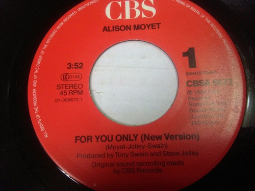 Mundo 45 Alison Moyet For You Only