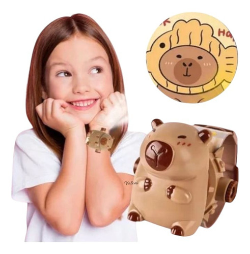 Reloj De Capybara Carpincho Personajes Kawaii Proyector Capybara