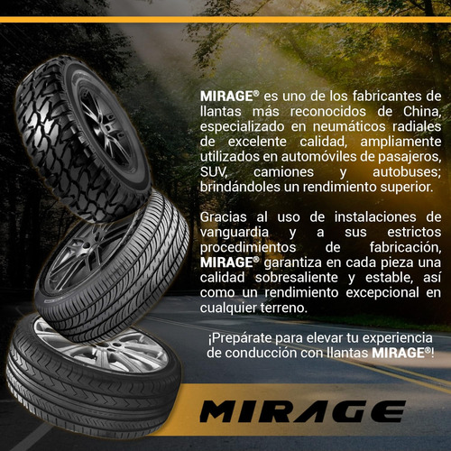 2 Llantas Mirage Mr-166 185/65r15 Vt 88h