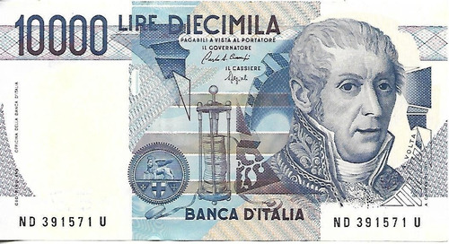 Billete Italia 10000 Liras Año 1984 Aunc Palermo
