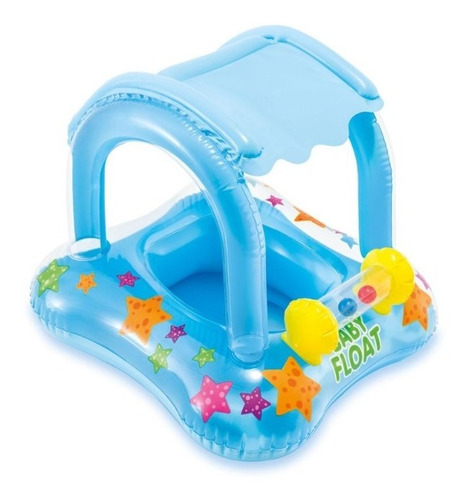 Flotador Inflable Con Techo Para Bebés Intex Baby Float