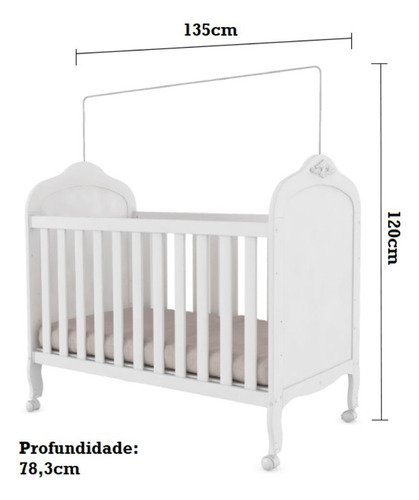 Peroba Elô Berço Americano Uli Peroba Mdf Cor Branco